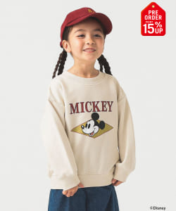 【+15%ポイントUP】【Disney】MICKEY MOUSE / フロントプリント スウェット /  2025FW（90～140cm）