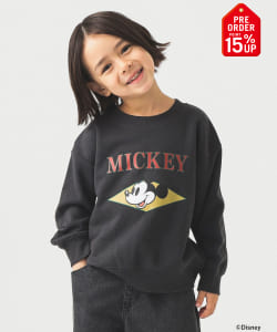 【+15%ポイントUP】【Disney】MICKEY MOUSE / フロントプリント スウェット /  2025FW（90～140cm）