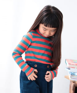 B:MING by BEAMS / テレコ ボーダー 長袖 プルオーバー（100~140cm）