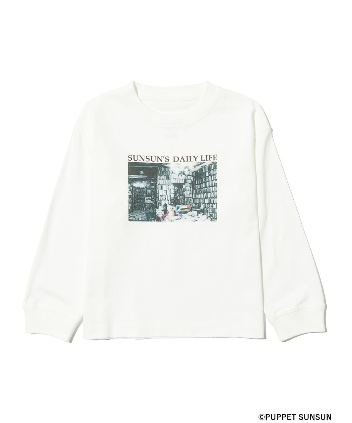 PUPPET SUNSUN × B:MING by BEAMS ビーミング by ビームス / フェード フォトプリント ロングスリーブ Tシャツ【book】(KIDS 100 140cm) Tシャツ・カットソー OFF WHITE L(140) PUPPET SUNSUN × B:MING by BEAMS ビーミング by ビームス / フェード フォトプリント ロングスリーブ Tシャツ【book】(KIDS 100 140cm) Tシャツ・カットソー OFF WHITE L(140)