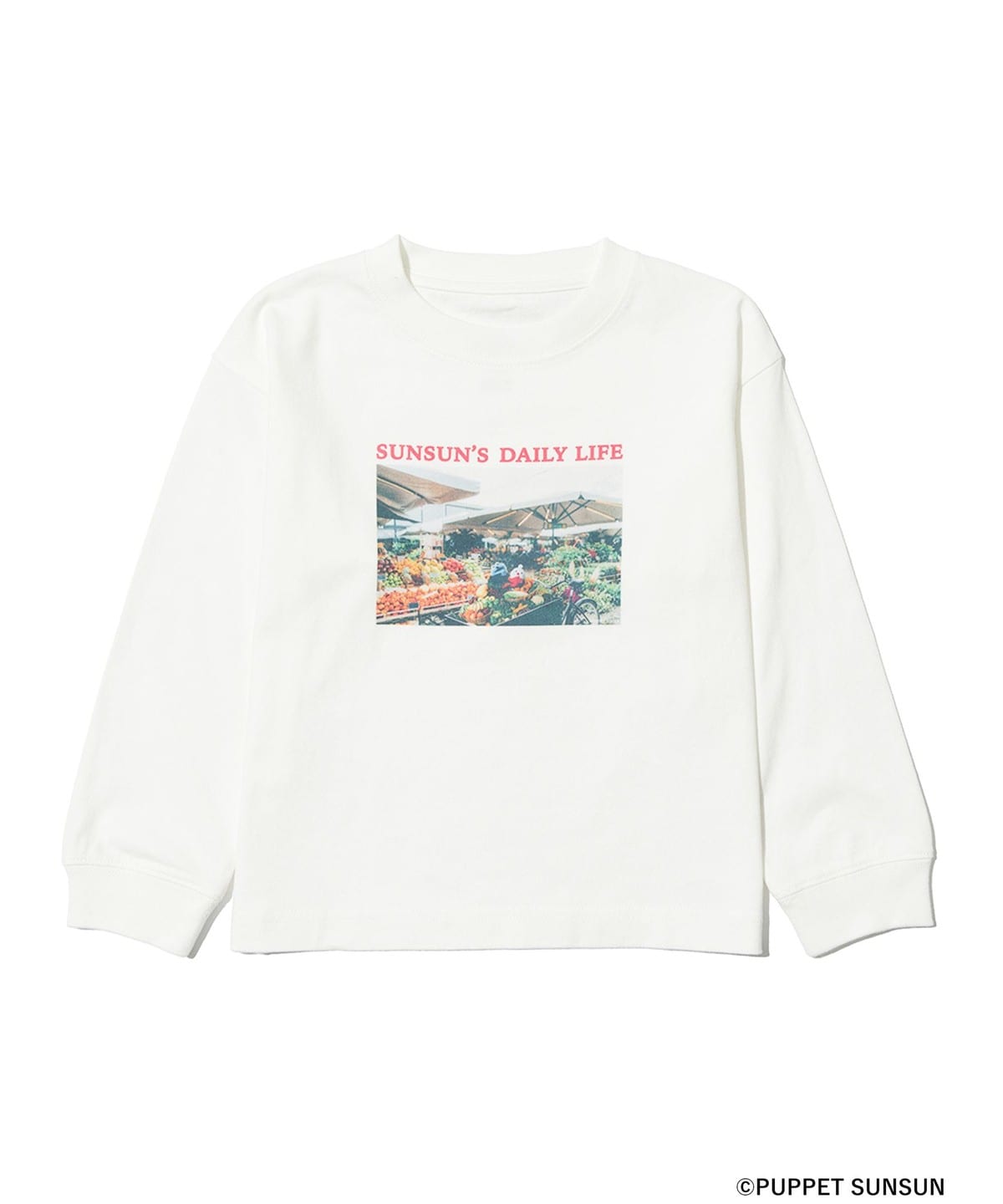 PUPPET SUNSUN × B:MING by BEAMS ビーミング by ビームス / フェード フォトプリント ロングスリーブ Tシャツ【market】(KIDS 100 140cm) Tシャツ・カットソー OFF WHITE M(120) PUPPET SUNSUN × B:MING by BEAMS ビーミング by ビームス / フェード フォトプリント ロングスリーブ Tシャツ【market】(KIDS 100 140cm) Tシャツ・カットソー OFF WHITE M(120)
