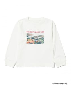 PUPPET SUNSUN × B:MING by BEAMS / フェード フォトプリント ロングスリーブ Tシャツ【market】（KIDS 100～140cm）