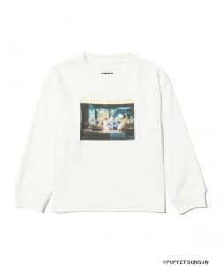 PUPPET SUNSUN × B:MING by BEAMS / フェード フォトプリント ロングスリーブ Tシャツ【bread】（KIDS 100～140cm）