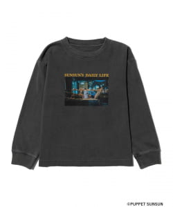 PUPPET SUNSUN × B:MING by BEAMS / フェード フォトプリント ロングスリーブ Tシャツ【bread】（KIDS 100～140cm）