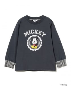 【Disney】MICKEY MOUSE / カレッジプリント ロングスリーブ Tシャツ / 2025FW（90～140cm）