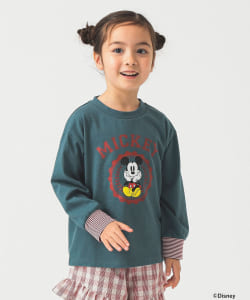 【Disney】MICKEY MOUSE / カレッジプリント ロングスリーブ Tシャツ / 2025FW（90～140cm）