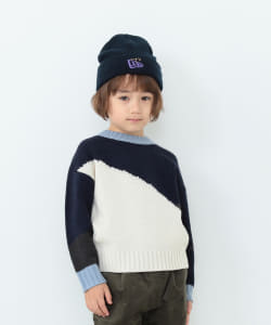 B:MING by BEAMS / 配色 パネル ニット（90~140cm）