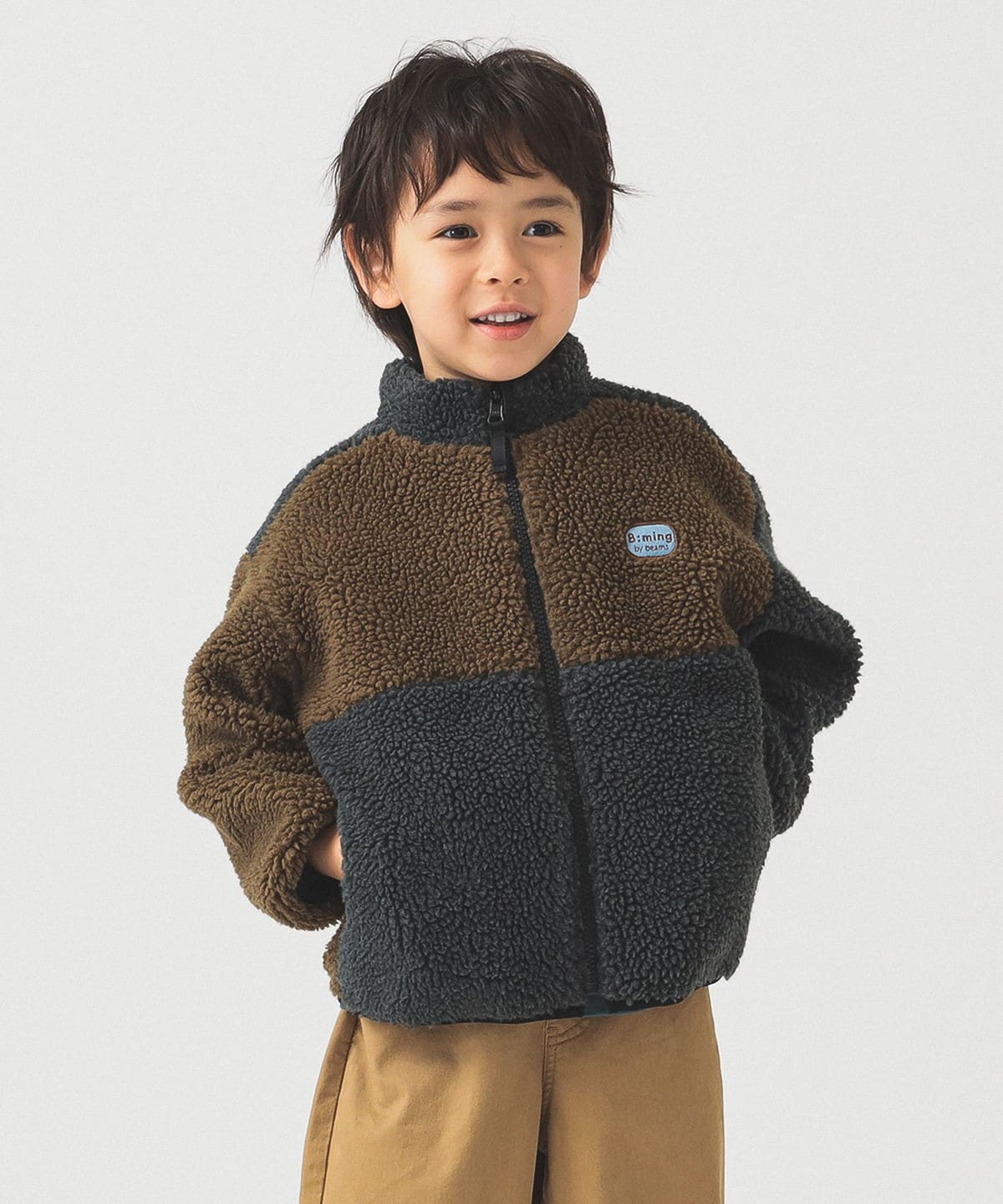 リバーシブル ボア ブルゾン 2025FW(90 150cm) ブルゾン BROWN×GREY 90 リバーシブル ボア ブルゾン 2025FW(90 150cm) ブルゾン BROWN×GREY 90
