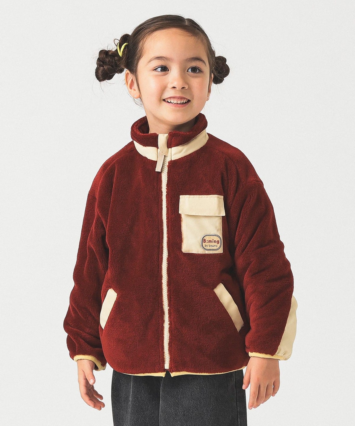 フリースボア ブルゾン 2025FW （90 150cm） ブルゾン DARK RED 140