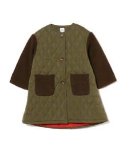 B:MING by BEAMS / ボアスリーブ キルト ノーカラー コート（110~150cm）