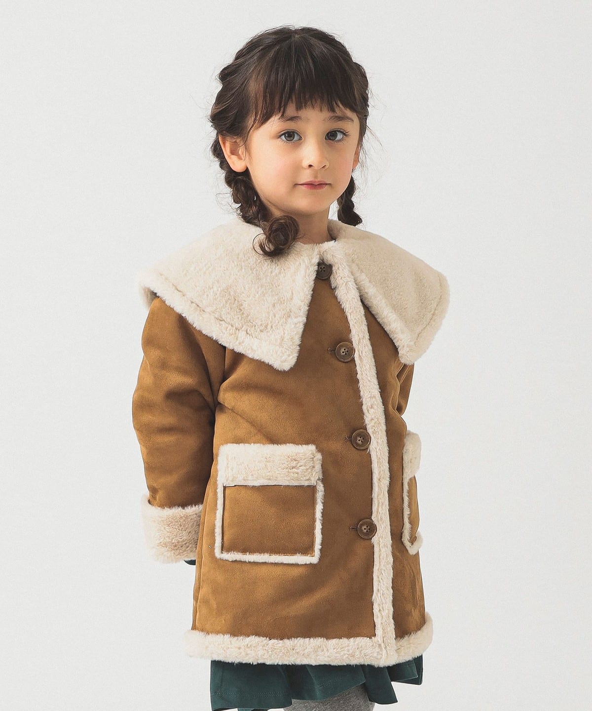 【miimi】ケーブル編ファームートンコート新品 miimi】ケーブル編ファームートンコート新品