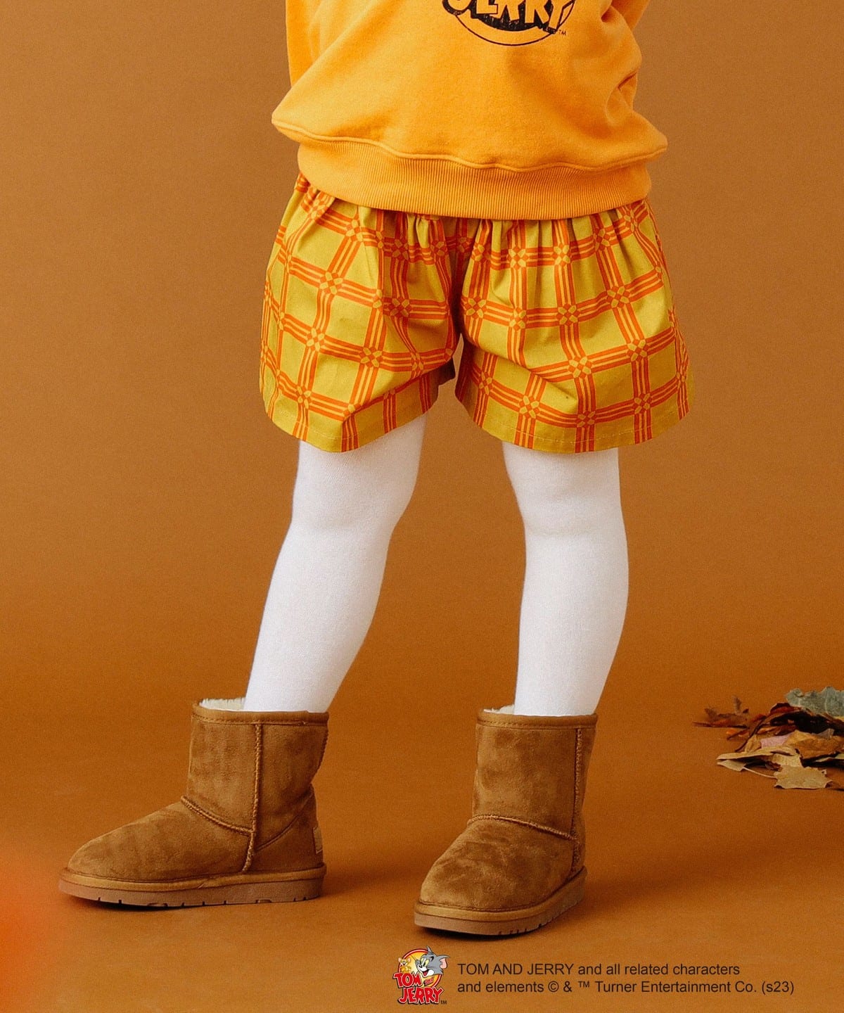 タイル柄プリント キュロットパンツ(100 140cm) パンツ ORANGE 140 タイル柄プリント キュロットパンツ(100 140cm) パンツ ORANGE 140