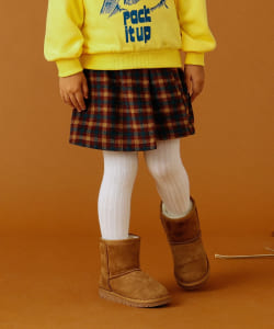 チェック柄 ラップ キュロット パンツ（100～140cm）