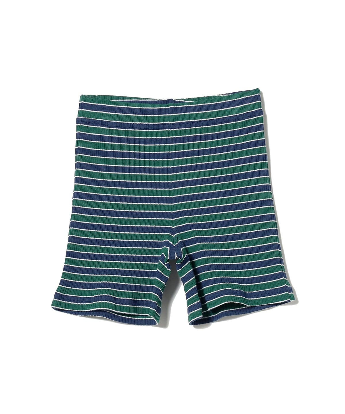 テレコ ボーダー ショートパンツ(100 140cm) パンツ GREEN×NAVY 130 テレコ ボーダー ショートパンツ(100 140cm) パンツ GREEN×NAVY 130