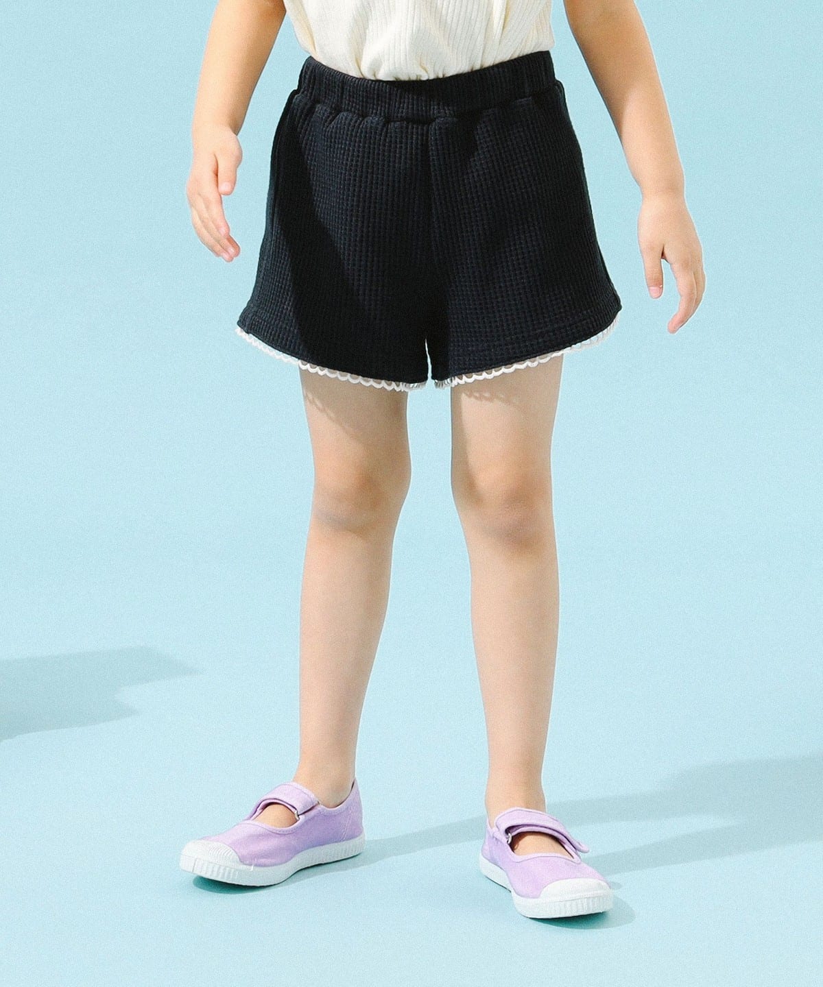 ワッフル ショートパンツ(90 140cm) パンツ NAVY 100 ワッフル ショートパンツ(90 140cm) パンツ NAVY 100