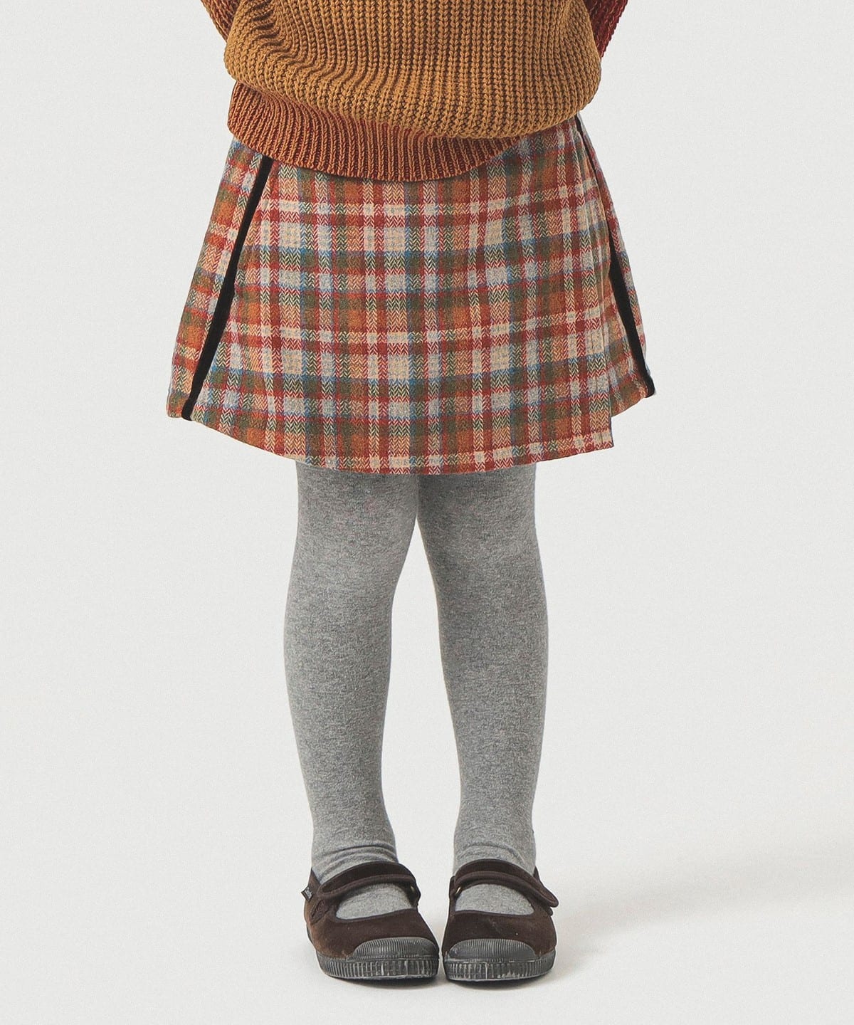 チェック ラップ キュロット 2025FW(100 140cm) パンツ ORANGE 100 チェック ラップ キュロット 2025FW(100 140cm) パンツ ORANGE 100