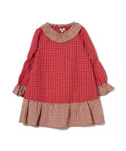B:MING by BEAMS / チェック フリル ワンピース（100～140cm）