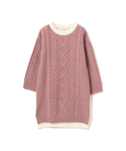 ▲B:MING by BEAMS / バイカラー ニットワンピース（90~150cm）
