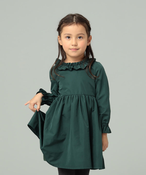 B:MING by BEAMS B:MING by BEAMS ruffle collar taffeta dress (100~130cm) ( dress, formal dress) available at BEAMS