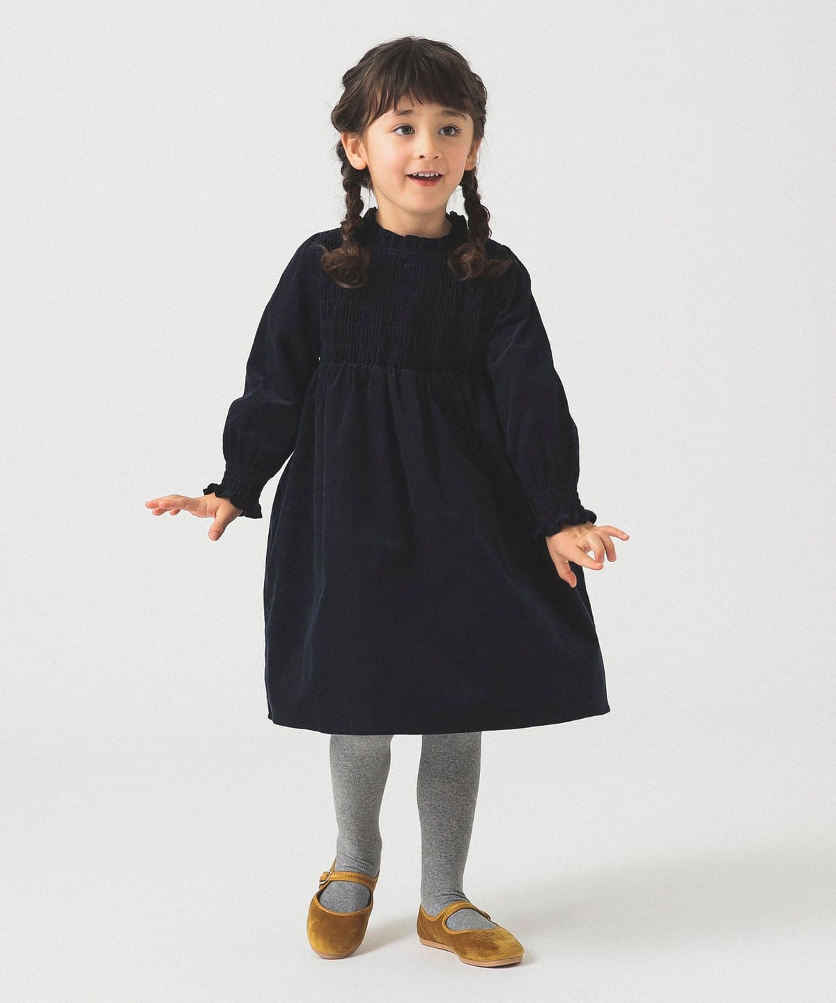 コーデュロイ シャーリング ワンピース 2025FW(100 140cm) ワンピース NAVY 130