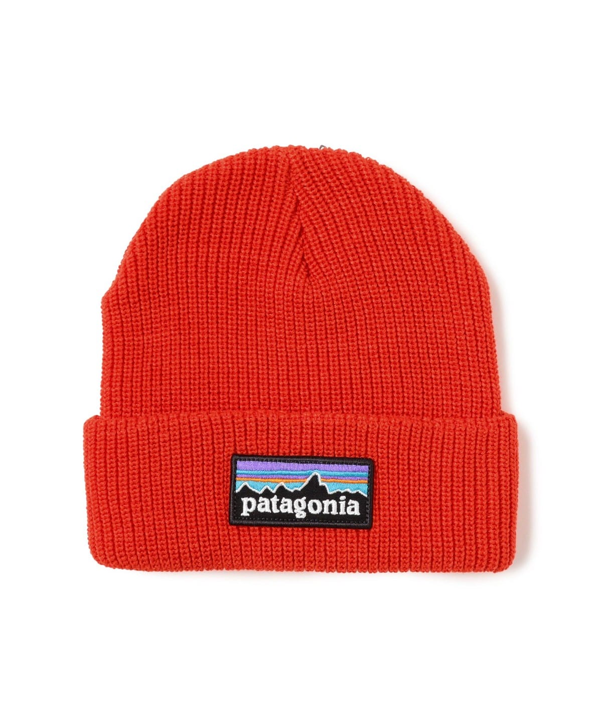 patagonia パタゴニア / キッズ ロゴ ビーニー 帽子 P-6 Logo: Sizzle Red ONE SIZE patagonia パタゴニア / キッズ ロゴ ビーニー 帽子 P-6 Logo: Sizzle Red ONE SIZE