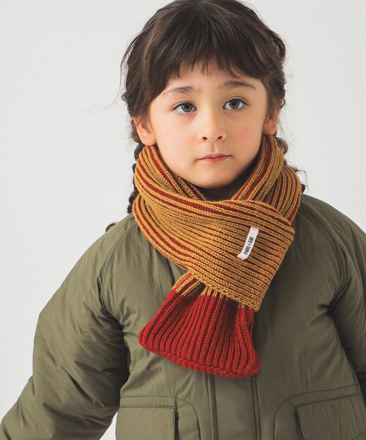 リブ マフラー 2025FW ファッション雑貨 BEIGE ONE SIZE