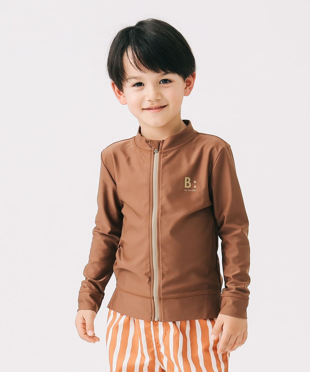 ジップアップ ラッシュガード 2025SS(110 130cm) アウトドア・スポーツ BROWN 130 ジップアップ ラッシュガード 2025SS(110 130cm) アウトドア・スポーツ BROWN 130