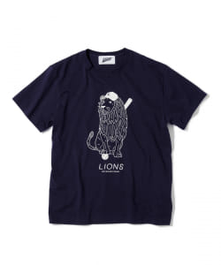 LIONS with B:MING by BEAMS / BASE BALL LION Tシャツ Illustration by YUNOSUKE