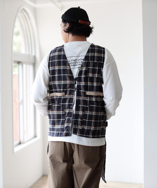 【NAVY】NAPRON * B:MING by BEAMS / 別注 ベスト エプロン