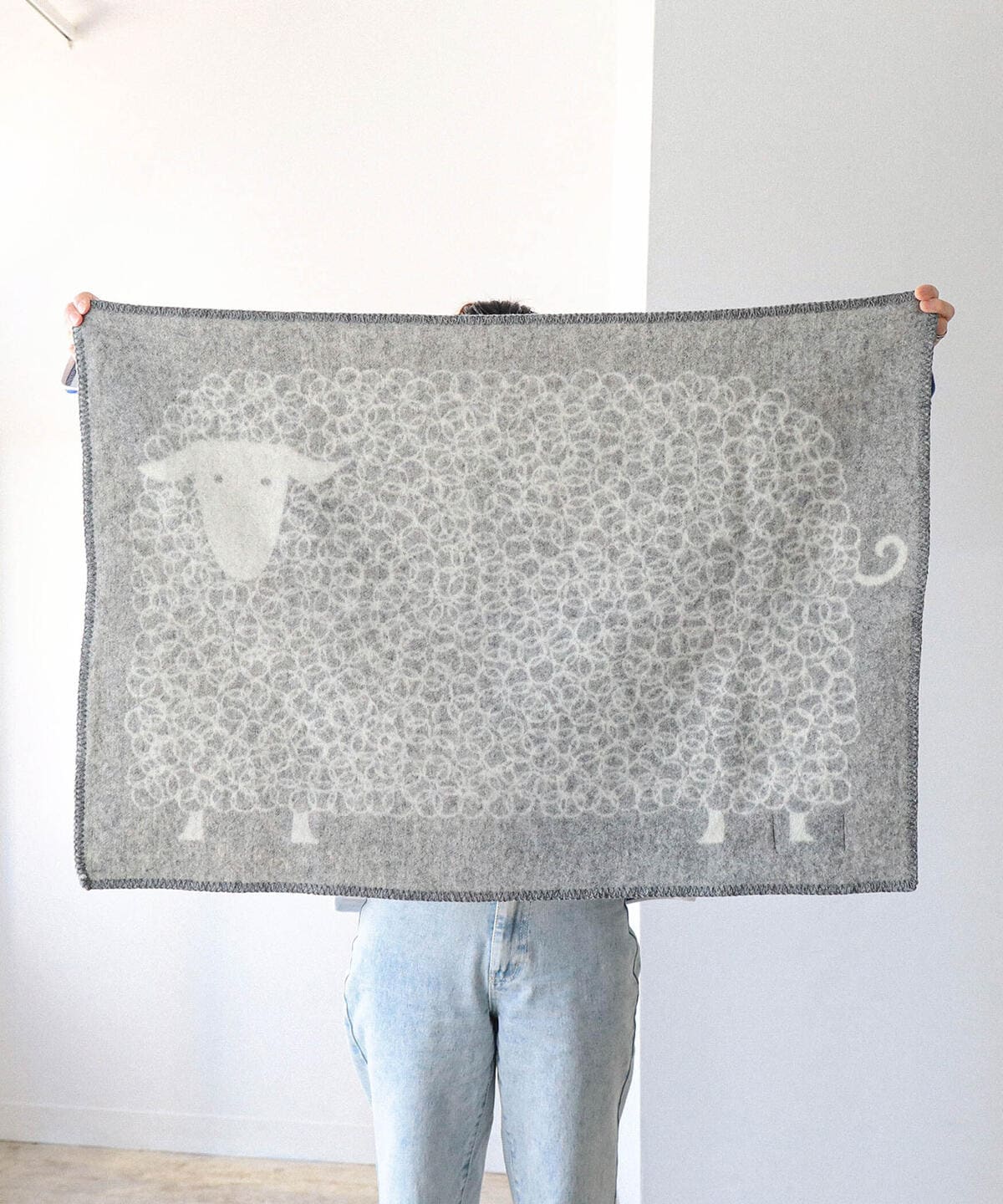 LAPUAN KANKURIT / LAMMAS �u�����P�b�g �C���e���A WOMEN GREY×WHITE ONE SIZE