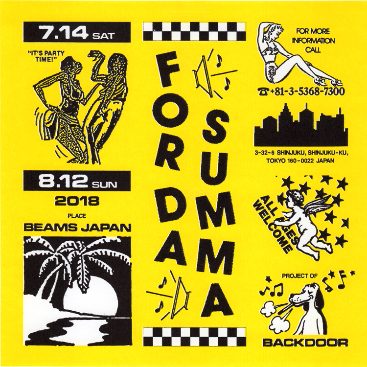 BEAMS - back stage バックステージ クロップドトップス Dream garden tシャツ YUGA バックリボン クロップドトップ
