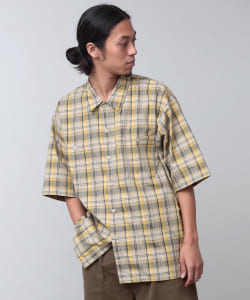 BEAMS / 男裝 短袖 格紋 工作襯衫