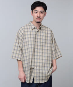 BEAMS / 男裝 漸層格紋 寬鬆 襯衫