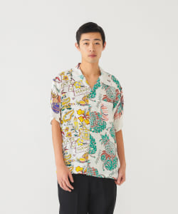 SUN SURF × BEAMS / 別注 男裝 拼接 夏威夷 襯衫