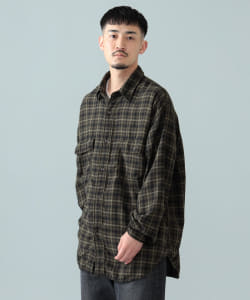 BEAMS / 男裝 人字格紋 寬鬆 工作襯衫