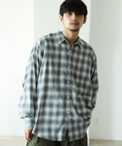 BEAMS / 男裝 OMBRE 格紋 寬鬆 襯衫