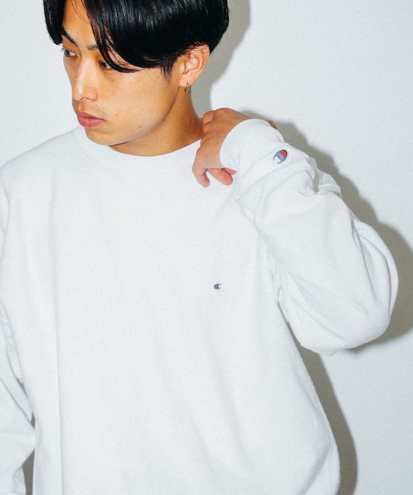 BEAMS Champion × BEAMS / 別注男裝REVERSE WEAVE(R) 長袖T恤（T