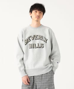Champion × BEAMS / 別注 男裝 REVERSE WEAVE（R）城市 圓領 衛衣