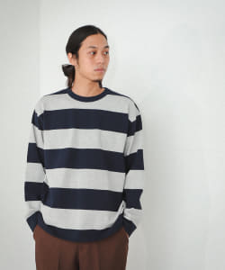 BEAMS / 男裝 3.5吋 橫條紋 長袖 T恤