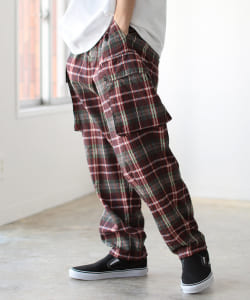 BEAMS / 男裝 寬版 錐形 泡泡紗 6口袋 長褲