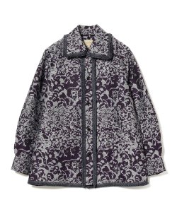 maturely / Flower Jacquard Fringe Jacket