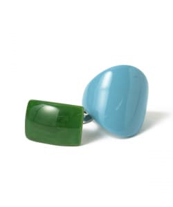 【3/13再降價】BEAMS BOY / 女裝 復古 樹脂 戒指 2入組