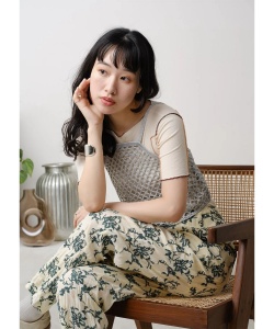 Sara Mallika / 女裝 銀色 網眼背心