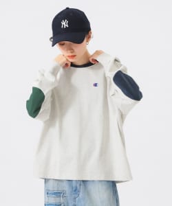 Champion × BEAMS BOY / 別注 女裝 肘部補丁 長袖上衣