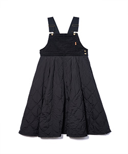 UNIVERSAL OVERALL / 女裝 異材質拼接 填充 吊帶裙