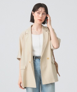 Ray BEAMS / 女裝 雙鈕釦 短袖 西裝外套