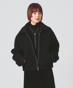 【2/9再降價】Ray BEAMS / 女裝 LOOP 長毛 拉鍊 外套