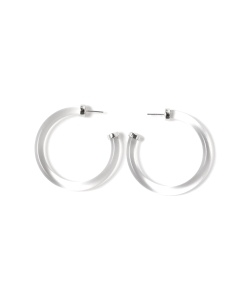 Ray BEAMS / 女裝 透明 圈圈 針式耳環