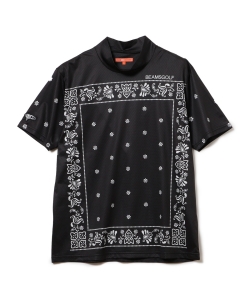 〈MEN〉BEAMS GOLF ORANGE LABEL / 男裝 領巾花紋 小高領 上衣