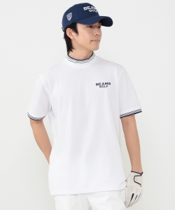 BEAMS GOLF PURPLE LABEL / 男裝 羅紋 線條 半高領 鹿子織 上衣